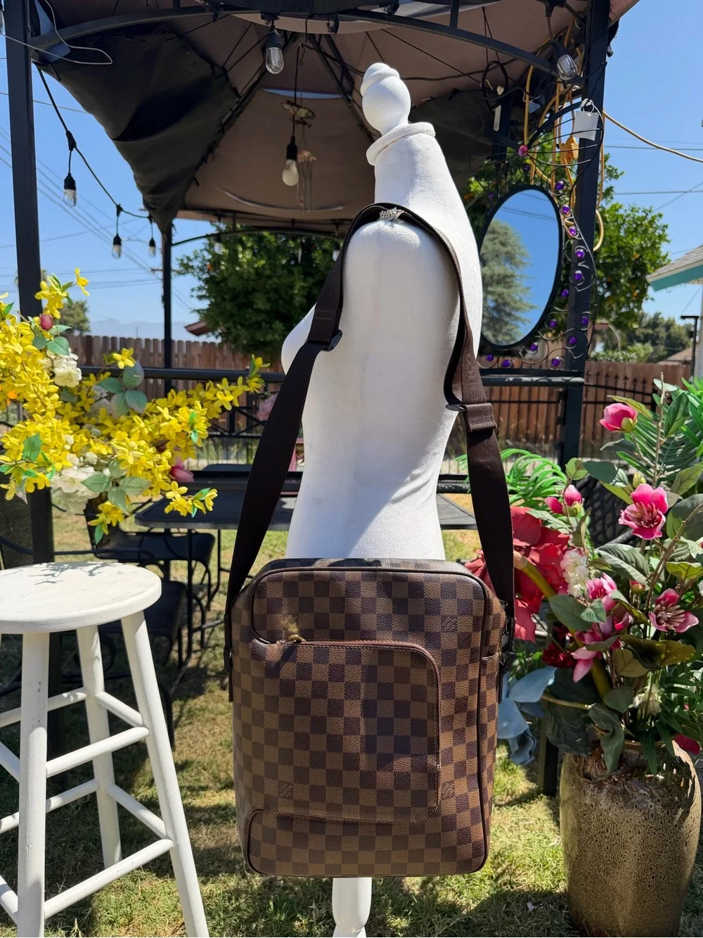 Louis Vuitton Brown Damier Ebene Messenger Crossbody